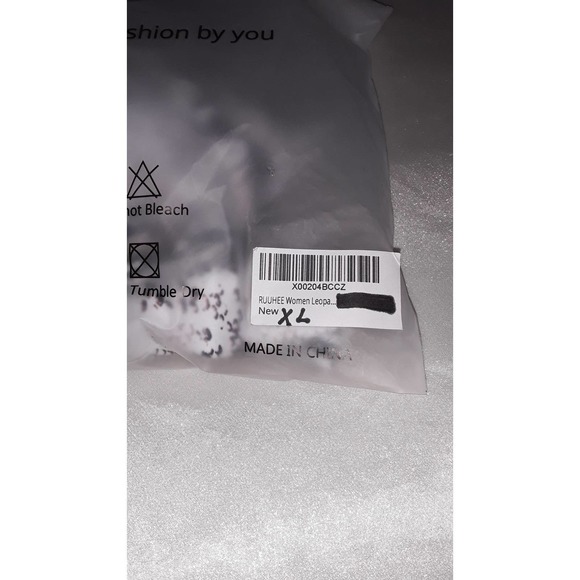 NIP Bikini Sz XL RUUHEE Black, White & Brown Snakeskin Print Hipster Swimsuit - Picture 6 of 6